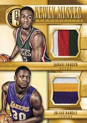 14-15 Panini Gold Standard Basketball Newly Minted Example Dual Parker and Randle