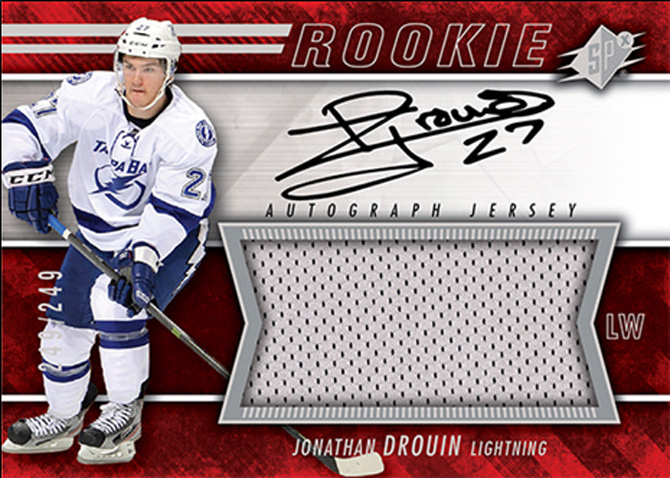 14-15 UD SPX Jonathan Drouin Autographed Jersey