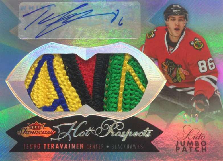 14-15 Fleer Showcase Hot Prospects Patch Teuvo Teravainen