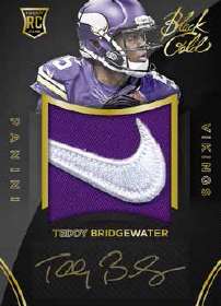 2014 Panini Black Gold Football Rookie Autograph Jersey Teddy Bridgewater