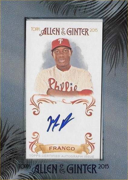 2015 Allen & Ginter Framed Mini Autograph Maikel Franco