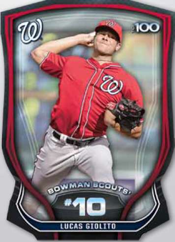 2015 Bowman Baseball Top 100 Scouts Die-Cut Parallel Lucas Giolito 