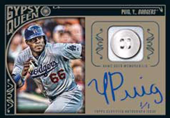 2015 Topps Gypsy Queen Black Button Parallel Example