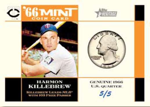2015 Topps Heritage '66 Mint Coin Card Harmon Killebrew
