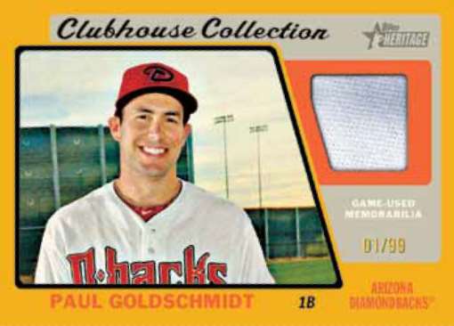 2015 Topps Heritage Clubhouse Collection Jersey Paul Goldschmidt