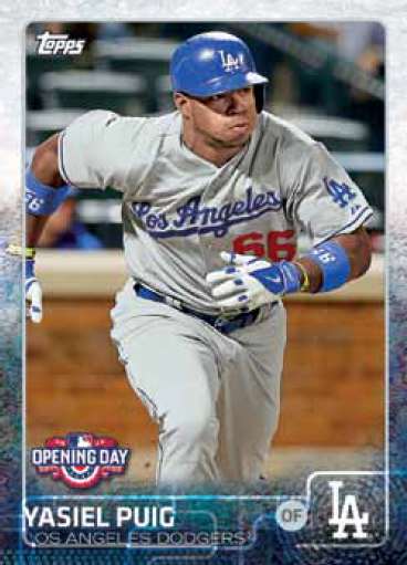 2015 Topps Opening Day Baseball Base Card Yasiel Puig