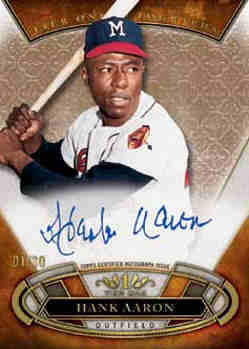 2015 Topps Tier 1 Baseball Autographs Hank Aaron