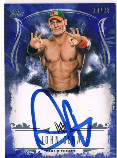 John Cena Autograph Blue /25